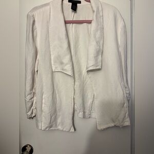 Women's Grace Elements White linen and rayon Jacket size xl